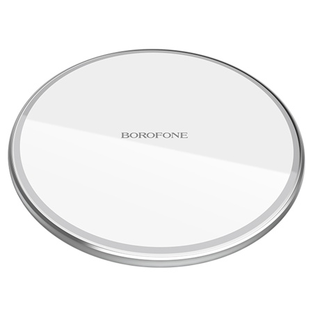 Беспроводное зарядное устройство BOROFONE BQ3 Preference с Кабелем USB - Micro, 2A, 5W/7.5W/10W, серебристый фото