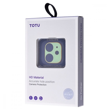 Защитное стекло на заднюю камеру TOTU AB-049 для iPhone 11, зеленый фото