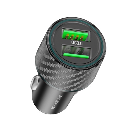 Автомобильное зарядное устройство BOROFONE BZ21A Brilliant, 2xUSB, 36W, черный фото