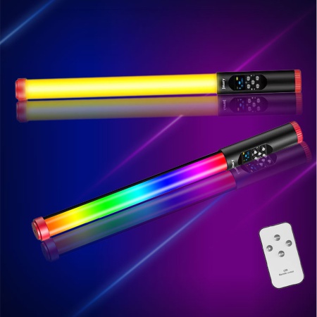 Светодиодный осветлитель JMARY FM-128RGB, 3000mAh, черный фото