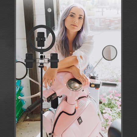 Кольцо-лампа для селфи JMARY FM-536A, USB, черный фото