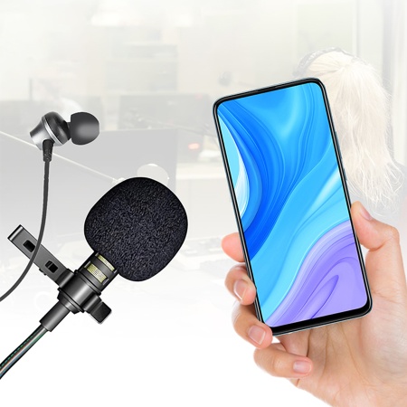 Микрофон петличный проводной JMARY MC-R6, Type-C, 3 м, черный фото