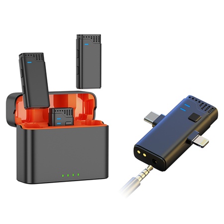 Микрофон петличный беспроводной JMARY MW-16, Bluetooth, черный фото