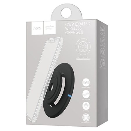 Беспроводное зарядное устройство HOCO CW9 Exalted, 2A, 5W, черный фото