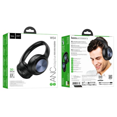 Беспроводные наушники накладные HOCO W54 Young, Bluetooth, черный фото