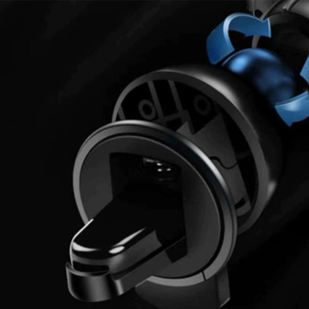 Автомобильный держатель YUNTENG C9 Rapid, зажимной с беспроводной зарядкой, на воздуховод, черный фото