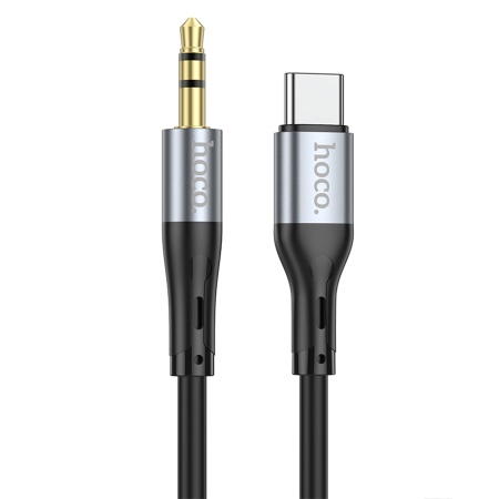 Аудиокабель HOCO UPA22 AUX Jack 3,5 (m) - Type-C (m), 1 м, черный фото