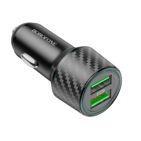 Автомобильное зарядное устройство BOROFONE BZ21A Brilliant, 2xUSB, 36W, черный фото