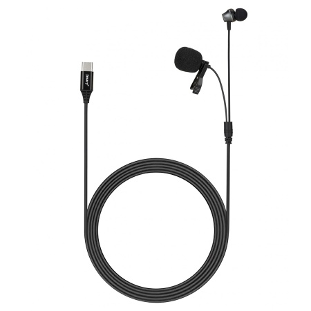Микрофон петличный проводной JMARY MC-R6, Type-C, 3 м, черный фото