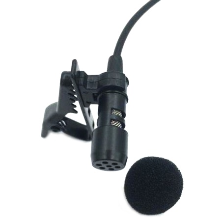 Микрофон петличный проводной CANDC DC-C5, Jack 3.5mm+AUX, черный фото