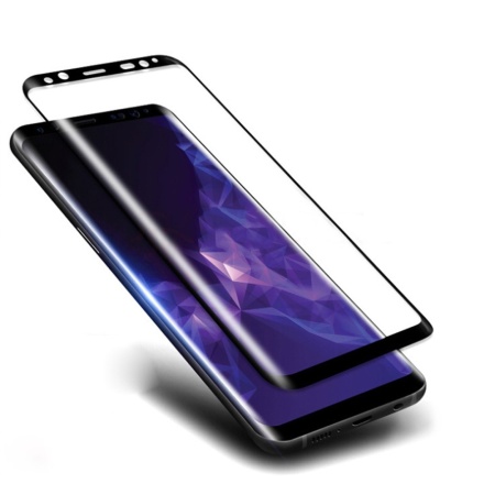 Защитное стекло для Samsung S10, Full Glue 3D, закругленное под экран, прозрачный+черная рамка фото