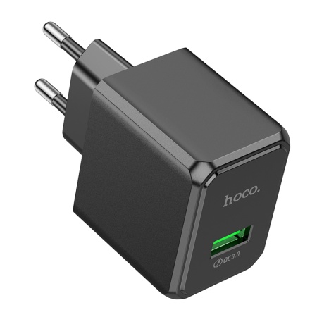 Сетевое зарядное устройство HOCO CS12A Ocean 1xUSB, 18W, черный фото