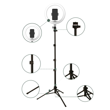 Кольцо-лампа для селфи JMARY FM-536A, USB, черный фото