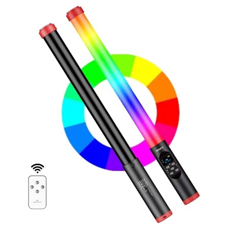 Светодиодный осветлитель JMARY FM-128RGB, 3000mAh, черный фото