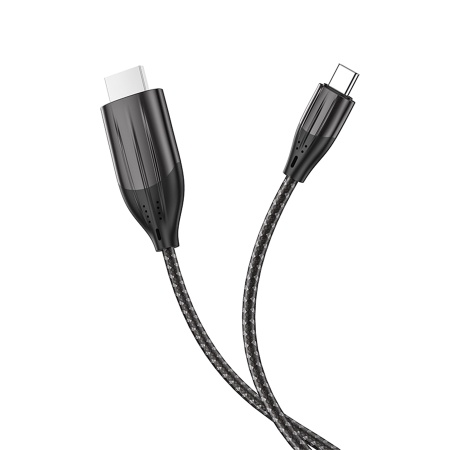 Видеокабель HOCO UA16 HDMI (m) - Type-C (m), 2 м, серый металлик фото