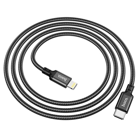 Кабель USB-C HOCO X14 Double speed Type-C - Lightning, 3A, 20W, 1 м, черный фото