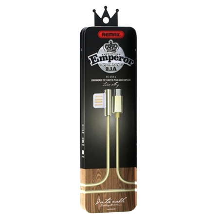 Кабель USB REMAX RC-054a Emperor USB - Type-C, 2.1А, 1 м, золотой фото