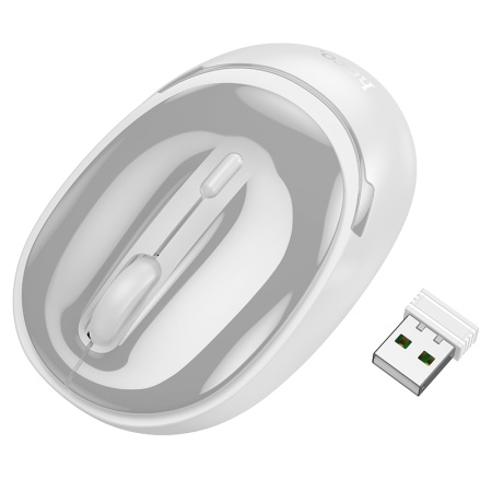 Мышь беспроводная HOCO GM34 Nuevo, Bluetooth, белый+серый