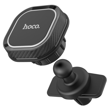 Автомобильный держатель HOCO CA52 Intelligent, магнитный, на воздуховод, черный+серый фото