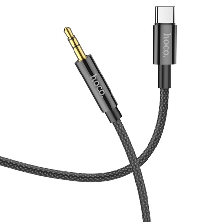 Аудиокабель HOCO UPA19 AUX Jack 3,5 (m) - Type-C (m), 1 м, черный фото
