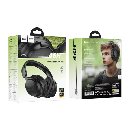Беспроводные наушники накладные HOCO W53 Tone, Bluetooth, черный фото
