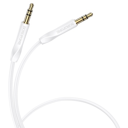 Аудиокабель BOROFONE BL16 AUX Jack 3,5 (m) - Jack 3,5 (m), 1 м, белый фото