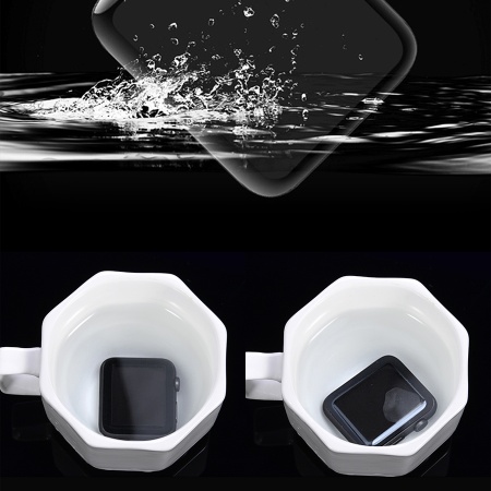 Защитное стекло COTEetCI 4D для Apple Watch 4, Full Glue 3D, 40mm, прозрачный+черная рамка фото