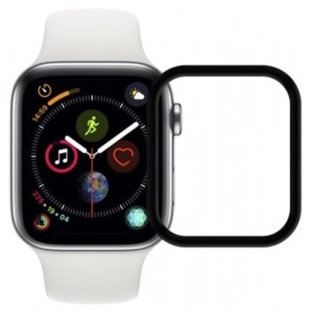 Защитное стекло BLUEO для Apple Watch, Full Glue 3D, 45mm, прозрачный+черная рамка фото