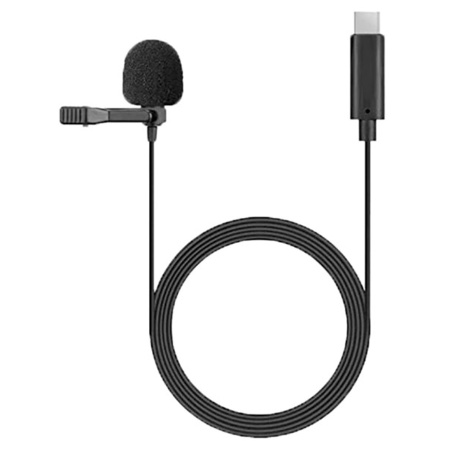 Микрофон петличный проводной CANDC DC-C3, Type-C, 6 м, черный фото