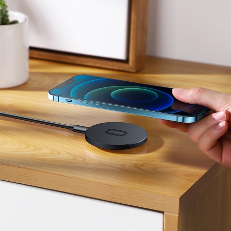 Беспроводное зарядное устройство MagSafe JOYROOM JR-A28 MagSafe для iPhone+Airpods 1xUSB-C с Кабелем Type-C - Type-C, 2.4A, 15W, темно-синий фото