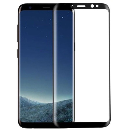 Защитное стекло для Samsung S10, Full Glue 3D, закругленное под экран, прозрачный+черная рамка фото