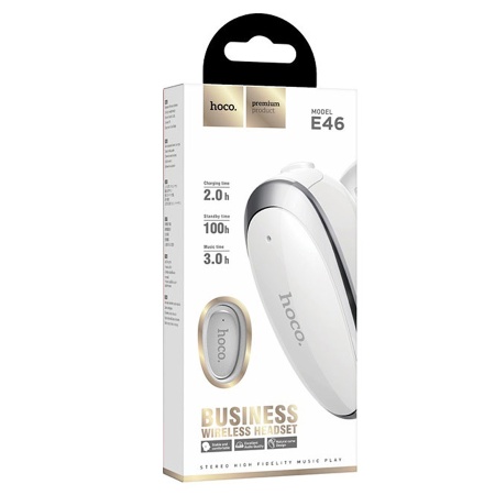 Беспроводная Bluetooth-Гарнитура HOCO E46 Voice, Bluetooth, белый фото