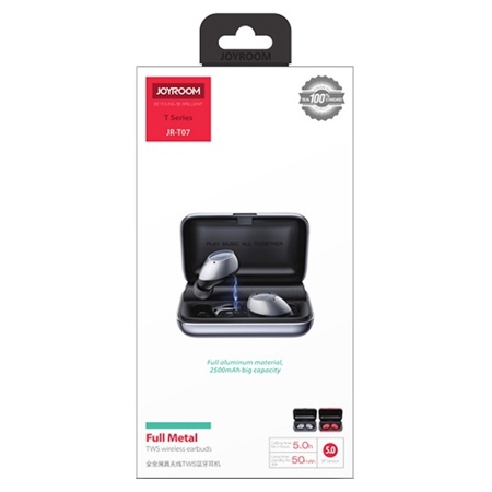 Беспроводные наушники TWS JOYROOM JR-T07, Bluetooth, черный фото