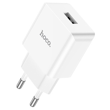 Сетевое зарядное устройство HOCO C106A 1xUSB, 2.1A, 10.5W, белый фото