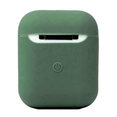 Чехол силиконовый Case Protection для Airpods 1/2, темно-зеленый (13) фото