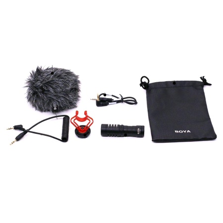 Микрофон универсальный кардиоидный BOYA BY-MM1 TRS/TRRS connector, Jack 3.5mm, черный фото