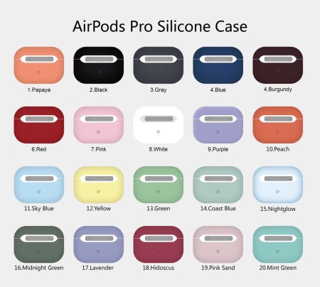 Чехол силиконовый для Airpods Pro, малиновый (18) фото