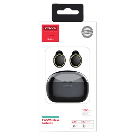Беспроводные наушники TWS JOYROOM JR-T05, Bluetooth, черный фото