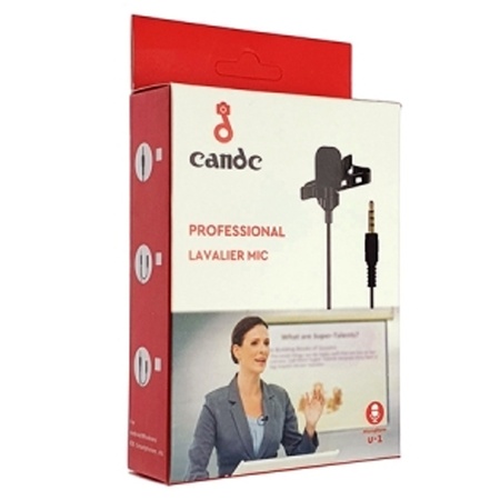 Микрофон петличный проводной CANDC U-1, Jack 3.5mm, черный фото