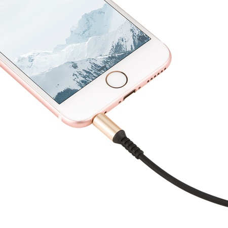 Аудиокабель HOCO UPA02 AUX Jack 3,5 (m) - Jack 3,5 (m), 1 м, черный фото