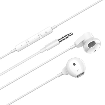 Проводные наушники  ME518-T, Jack 3.5mm, 1.2 м, белый фото