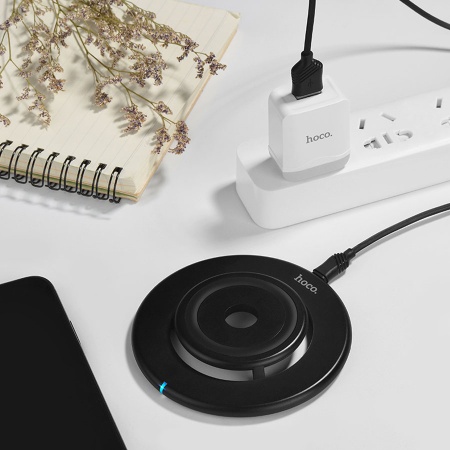 Беспроводное зарядное устройство HOCO CW9 Exalted, 2A, 5W, черный фото