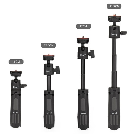 Штатив-трипод/монопод JMARY MT-19, напольный / настольный, 14,5 - 27,6 см, черный фото