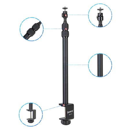 Штатив-струбцина JMARY MT-49, настольный, 42,5 - 98 см, черный фото