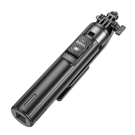 Селфи-палка монопод/трипод HOCO K21 Stream, встроенный аккумулятор, 62-90мм, черный фото