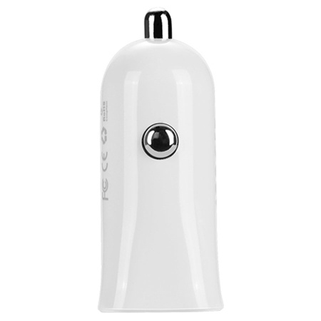 Автомобильное зарядное устройство HOCO Z12 Elite, 2xUSB с Кабелем USB - Lightning, 2.4A, белый фото