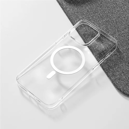 Чехол Clear Case пластиковый with MagSafe и Анимация для iPhone 14 Plus 6.7", прозрачный фото