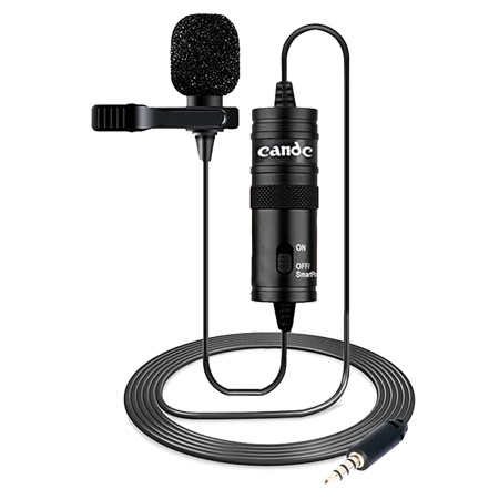 Микрофон петличный проводной CANDC DC-C1, Jack 3.5mm, черный фото