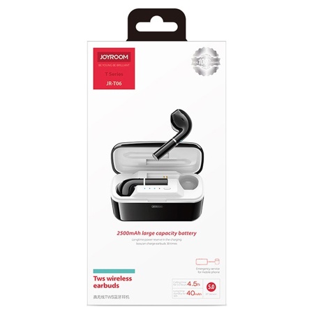 Беспроводные наушники TWS JOYROOM JR-T06, Bluetooth, черный фото