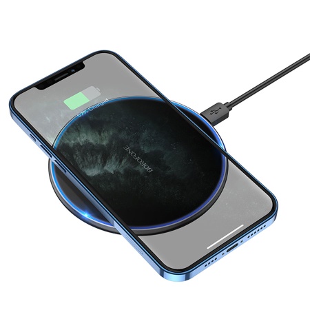 Беспроводное зарядное устройство BOROFONE BQ3 Pro с Кабелем USB - Type-C, 2A, 15W, черный фото